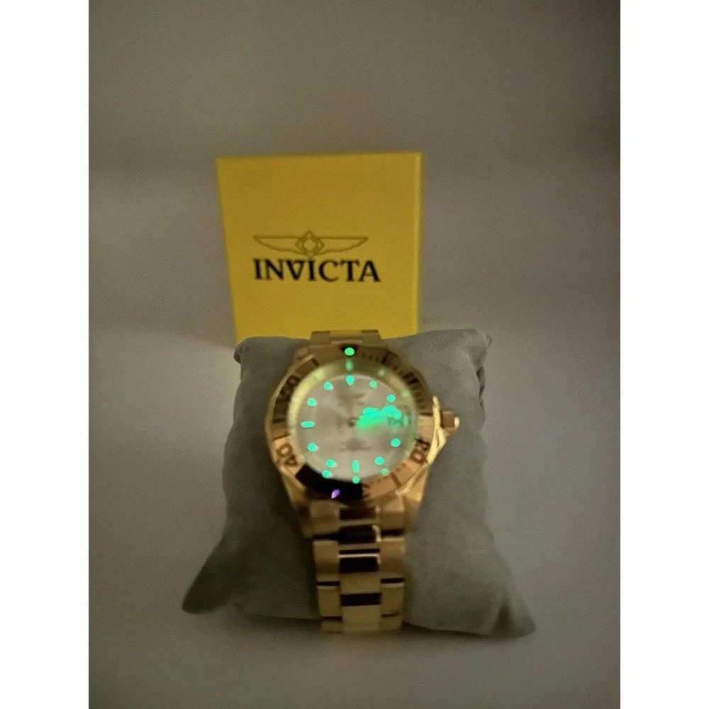 Invicta INVICTA-9010 Men's Pro Diver Automatic Watch - Gold Tone 200MM - Picture 10 of 14